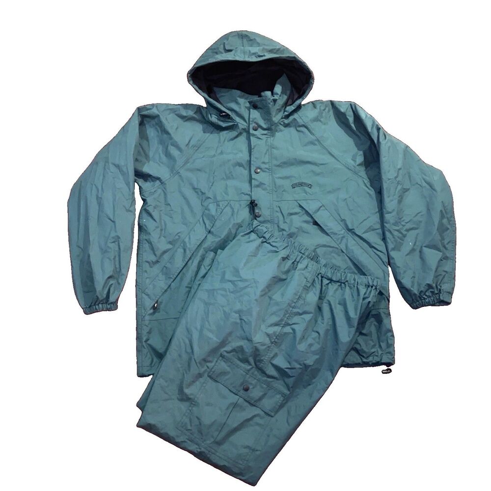 Field Stream Hydro Rain 2PC Suit XL Blue Outdoor Hunting Pants & Jacket